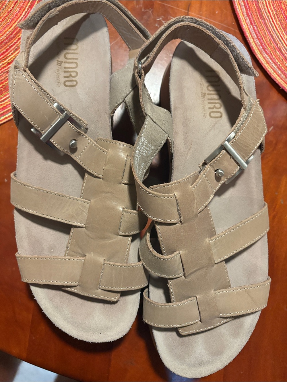 Murano Tan Leather Strappy Sandals with Buckle